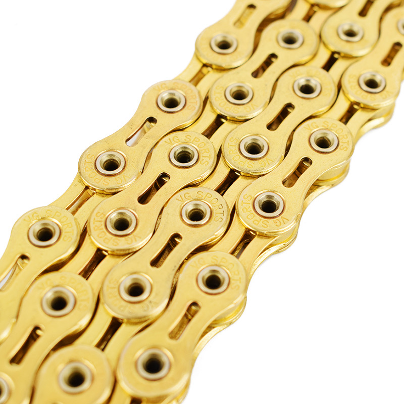 Vg Fietsketting 8 9 10 11 Speed Velocidade Hollow Gold Rainbow 116 Links Weg Mountainbike Kettingen Fiets Accessoires