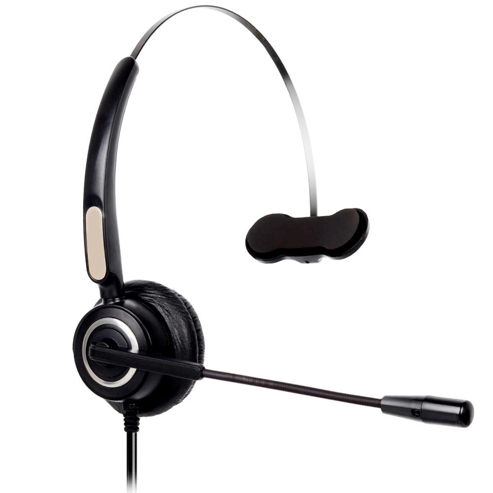 RJ9 Call center Mono Wired headset Monaural Customer Service Headphone Noise Reduction Headset Office Business Headphone: Default Title