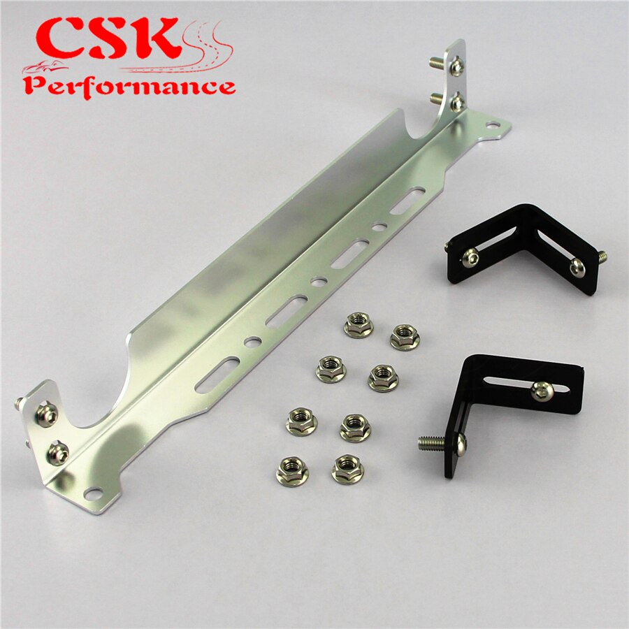 enfriador de aceite Universal Mocal 248mm T6061 Kit de soporte de montaje negro/plateado: Silver