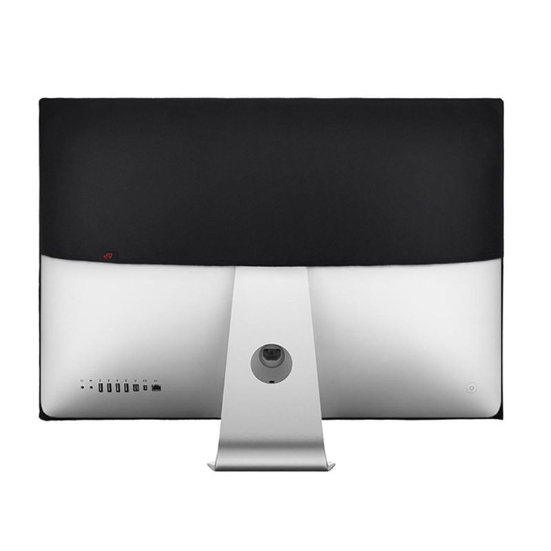 Zwarte stofdichte hoes, waterdichte pu-leren beschermhoes met/zonder vak voor apple imac macbook 21/27 inch scherm
