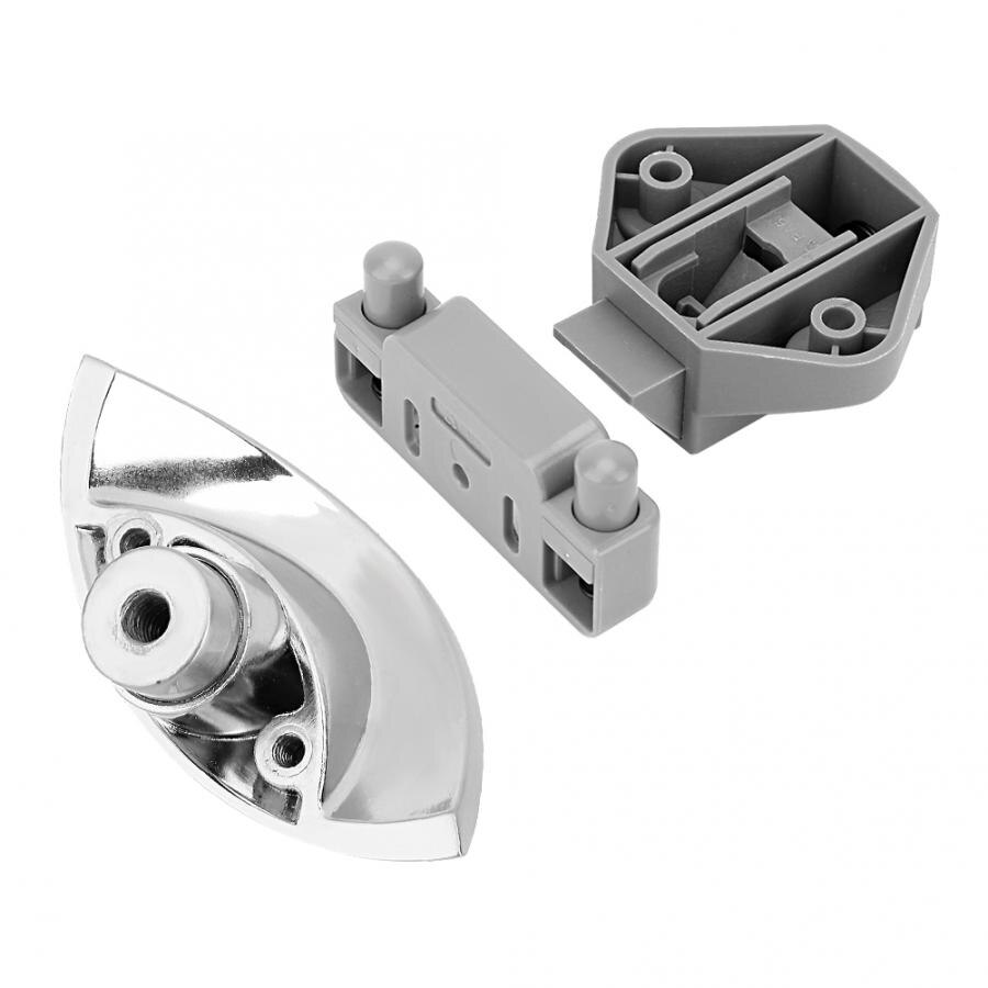 Half-Moon Push Button Latch Furniture Handle Caravan Cupboard Cabinet Door Lock Alloy Handle Lock