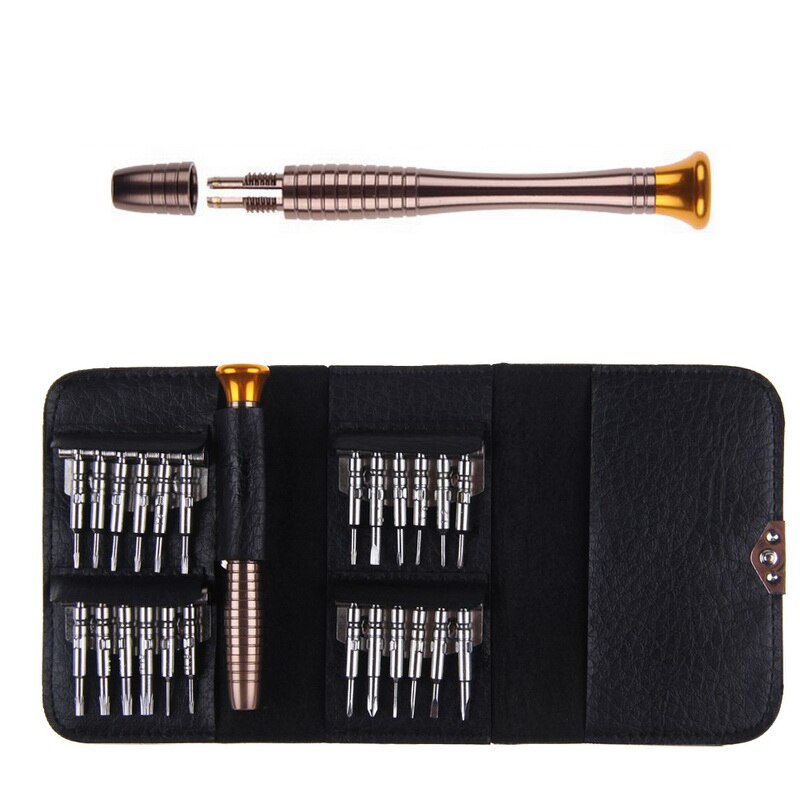 Skruvmejsel set precision mini magnetiska skruvmejsel bitar kit 32 in 1 telefon mobil ipad kamera underhåll verktyg reparation: B  25 n 1