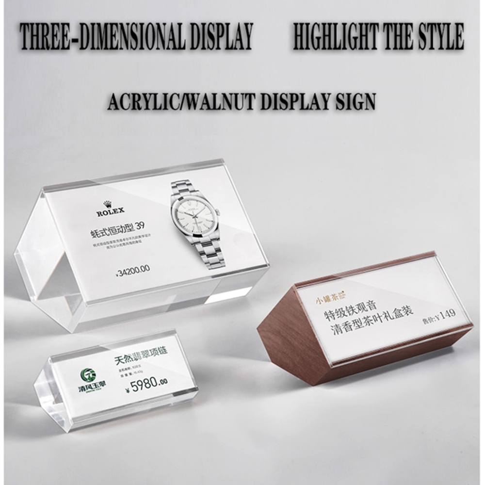 Acryl Kristall Preis Ständer 4s Einkaufen Hotel Restaurant Preis Etikett Möbel A4 Produkt Einführung Anpassung