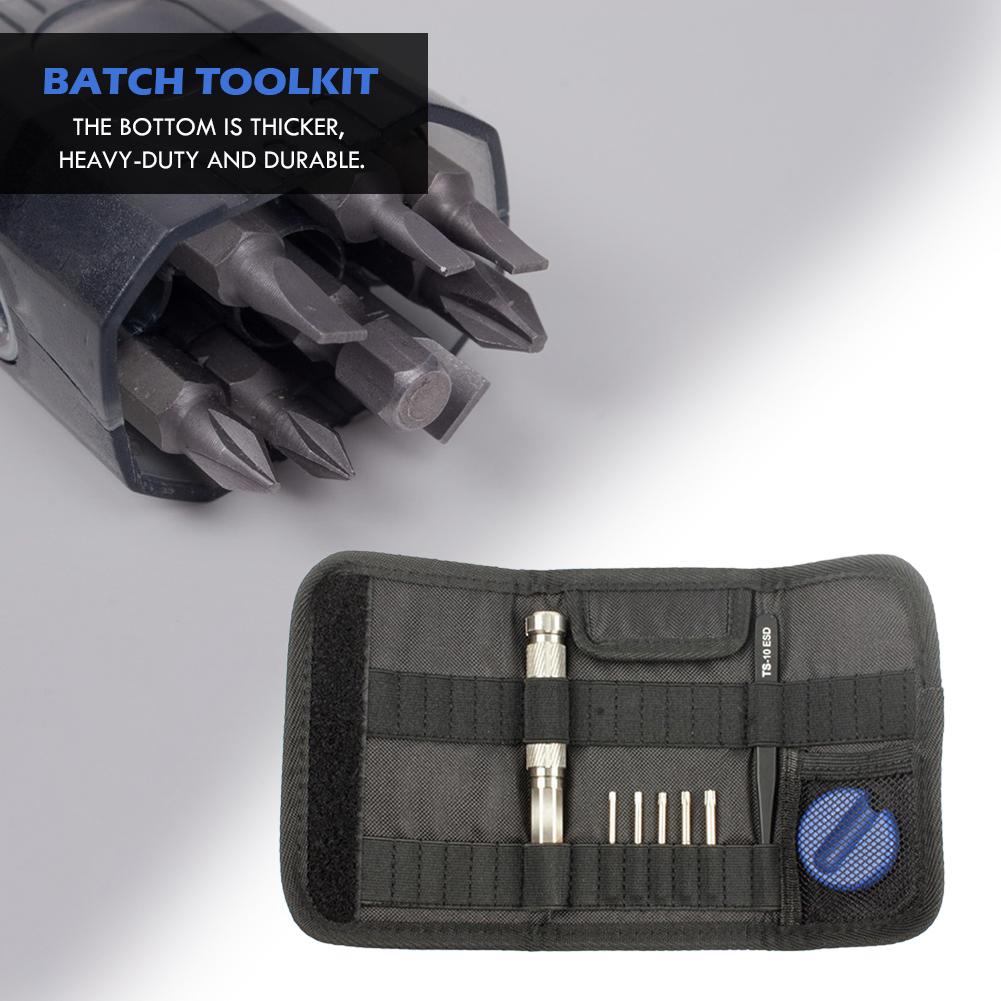 Waterproof 2 Layer Oxford Cloth Tool Bag Thickening Withstand Heavy Weight Folding Roll Bag Screwdriver Toolkit Storage Bag