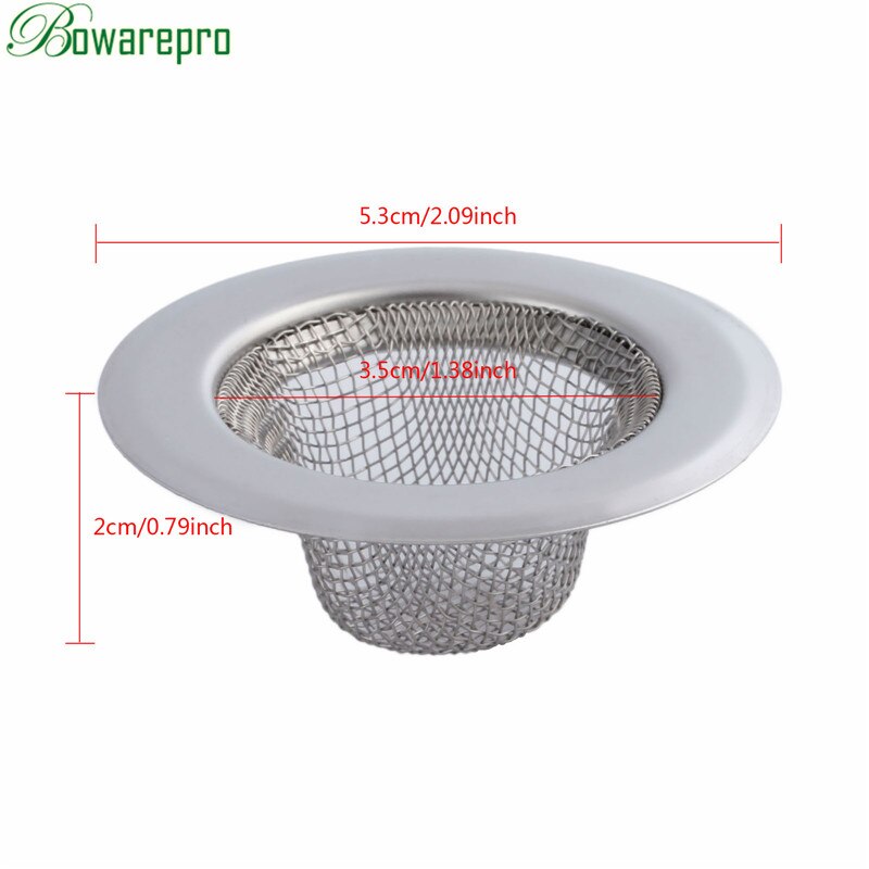 Bowarmpro – filtre d&#39;évier en acier inoxydable, trou de vidange, accessoires de cuisine: 53mm