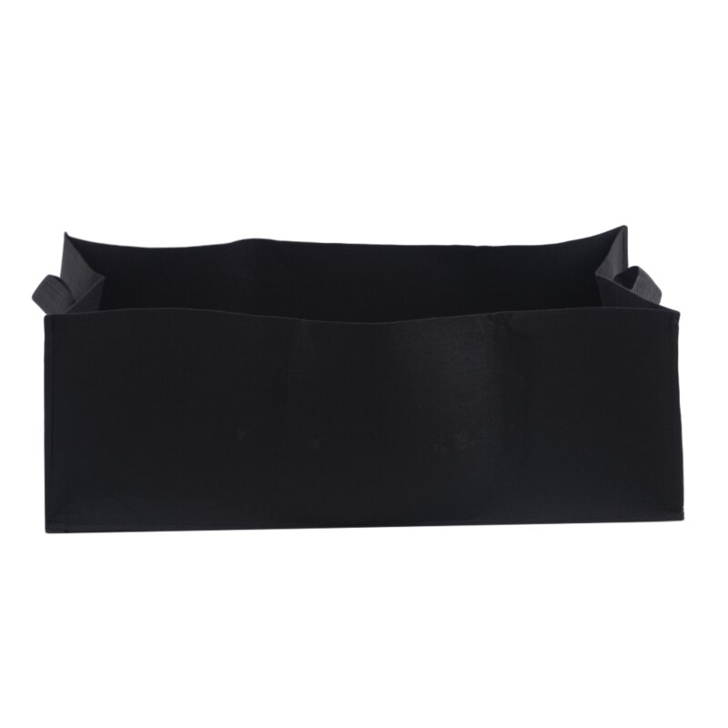 Non-woven Fabric Planting Pouch Home Garden Planting Bag Balcony Growth Vegetable Pouch Root Container Plant Bags: Black L