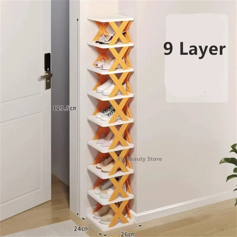 Shoes Racks Storage Organizer Detachable Shoe Racks Saves Family Household Rack Multi Layer Simple Shoes Shelf Color Cabinet: black color