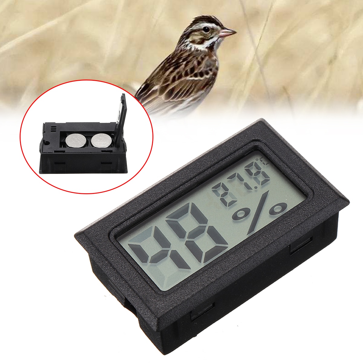 1pc Digital Incubator Thermometer Humidity Meter For Egg Hatching Chicks Indoor Convenient Temperature