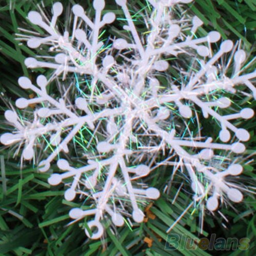 30 Pcs White Snowflake Artificial Christmas Festival Party Home Decor Ornaments