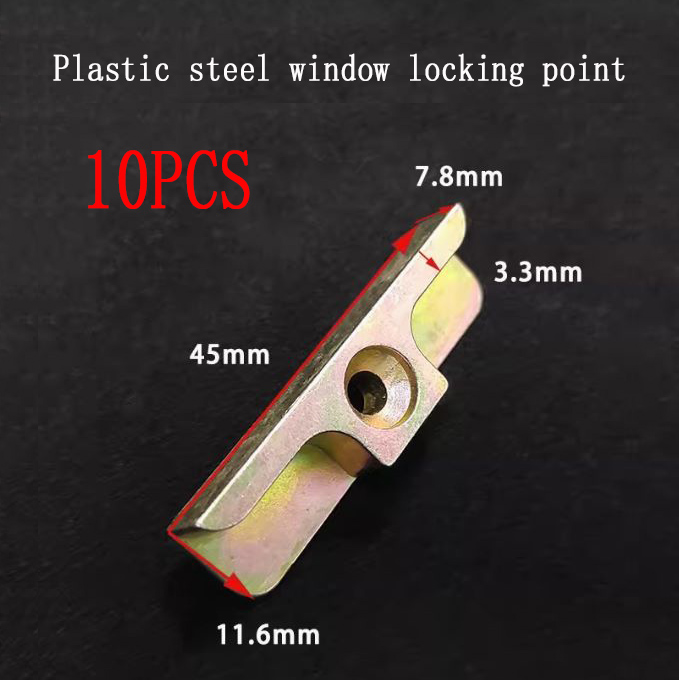 10PCS Plastic Steel Window Lock Point Internal External Swing Window Transmission Linkage Rod Lock Block Door Window Buckle: Default Title
