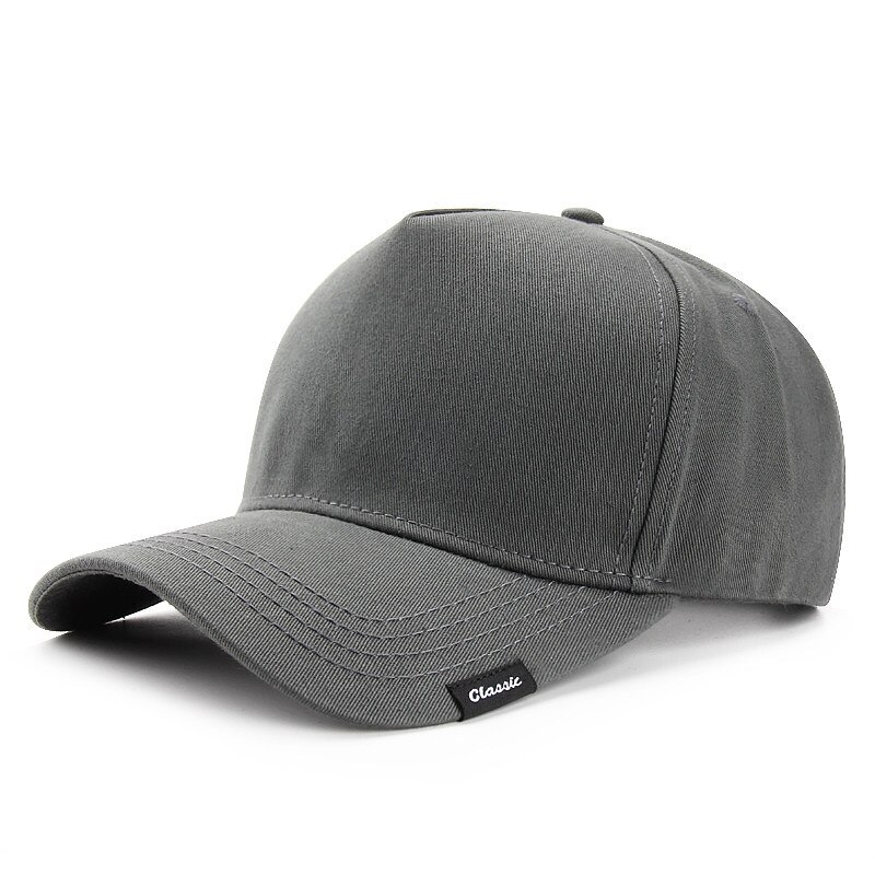 Man Hard Top Large Sport Cap Male Oversize Cotton Sun Hat Adult Plus Size Polyester Dry Quickly Baseball Caps 56-60cm 60-65cm: Cotton Dark Gray / 60-65cm