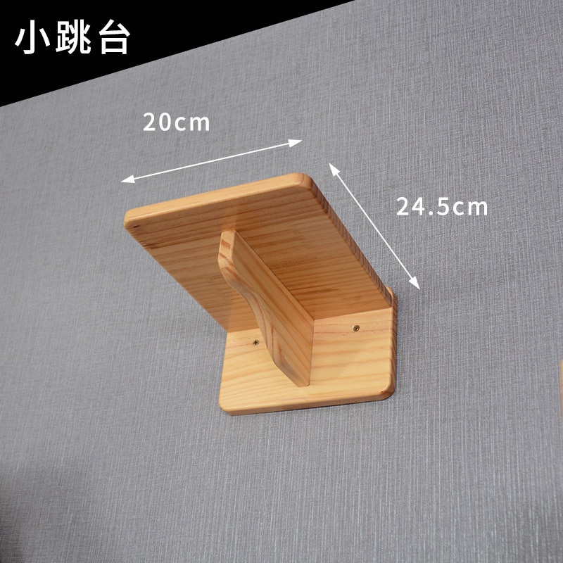 Cat Wall Mounted Wood Platform Kitten Jumping Platform Cat Climbing Scratching Frame Diy Pet Toy Cat Hanging House Wall Cat Nest: Small