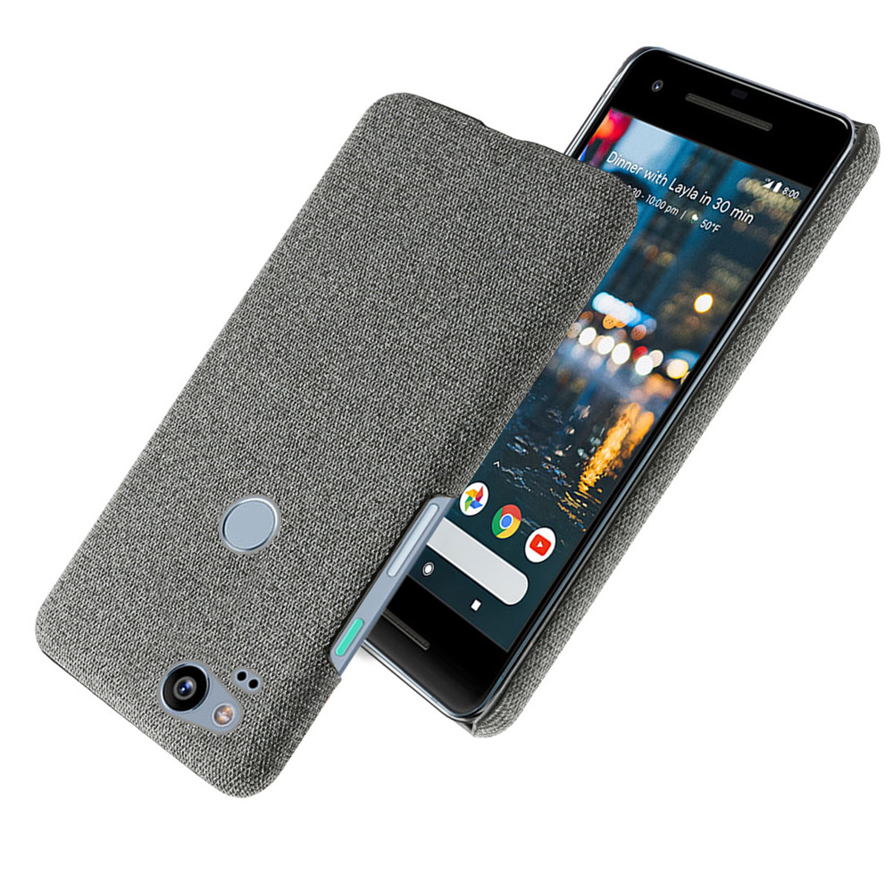 Capa de tecido para google pixel 2, capa slim retrô, capa rígida de telefone para google pixel 2 pixel2 5.0 &quot;, coque funda capa