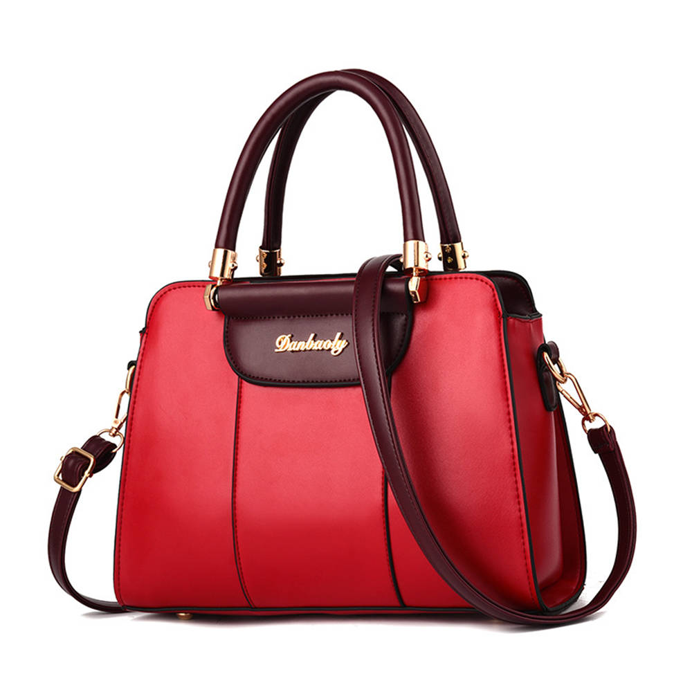 Handtassen Vrouwen Leren Tas Grote Capaciteit Schoudertassen Casual Tote Luxe Handtassen Vrouwen Zakken Dames Mode Tas: Red