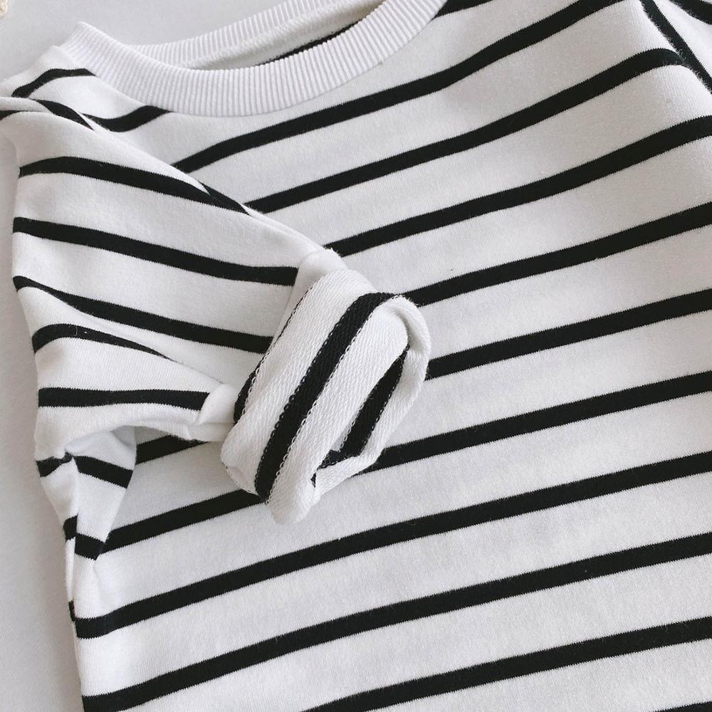 AmyaBaby Kleinkind Mädchen Hemd Baumwolle gestreift Neugeborenes Baby Kleidung Herbst Baby Mädchen Langarm Spitzen unisex Jungen T-Hemden