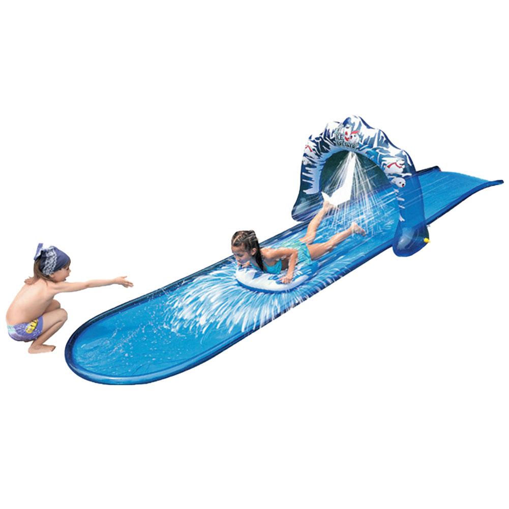 Single Surf Water Slide Children Summer Lawn Slides Outdoor Garden Backyard Fun Water Games Slide Spray Sprinkler Toy For Kids: 500x95cm