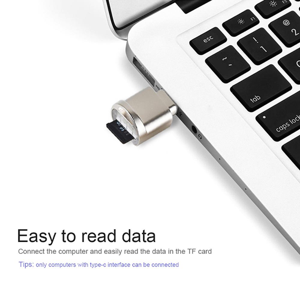 Mini usb portátil tipo c para sd tf cartão de memória ler adaptador conversor usb 3.1 otg adaptador usb c interface leitor de cartão chave