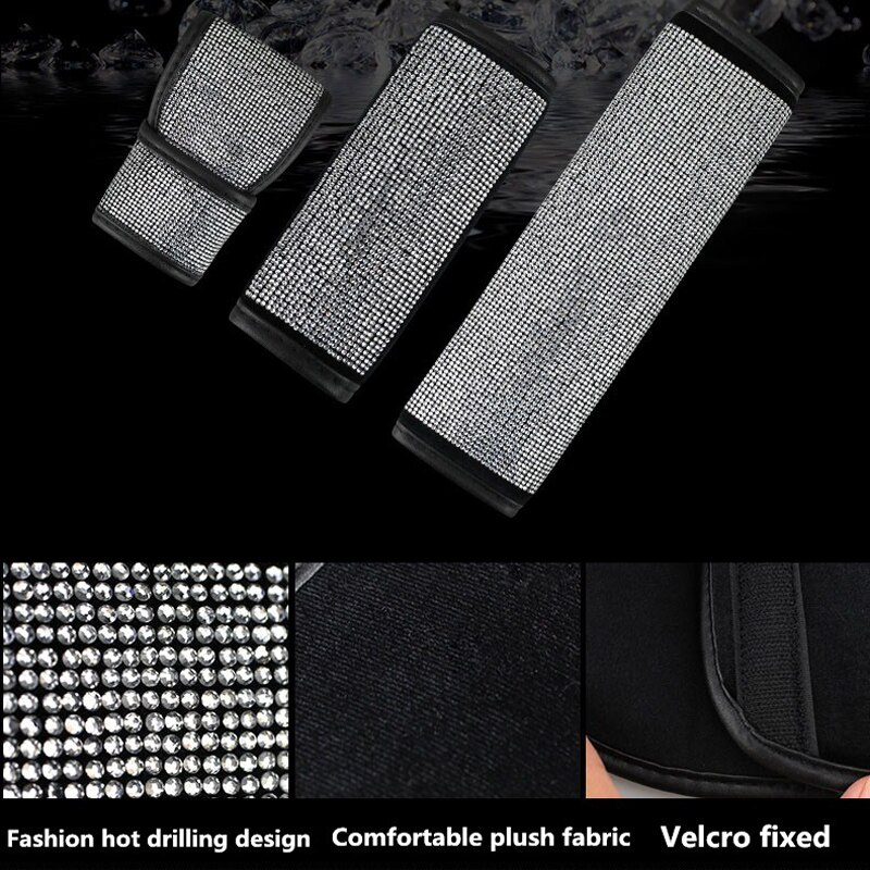 Bling Bling Steentjes Crystal Autogordel Cover Schouder Pads Auto