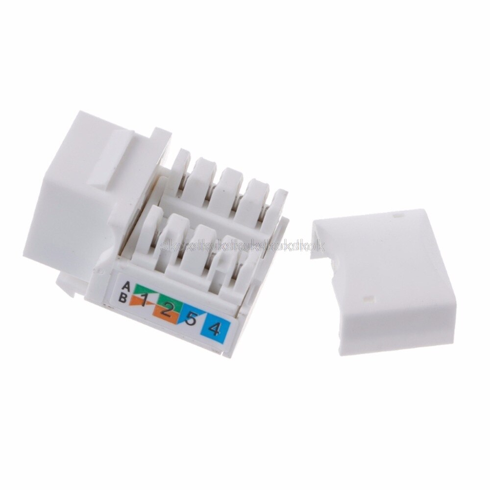 2Pcs CAT6 Network Module Information Socket RJ45 Connector Adapter Keystone Jack Au13 19 Droship