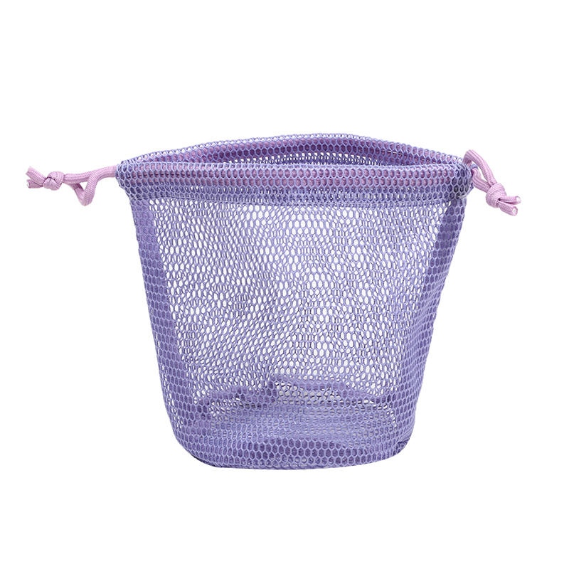 1Pc Nylon Mesh Trekkoord Opbergtas Tas Reis- en buitenactiviteitszakje voor digitale producten Make-uptas Multifunctioneel: M / zwart