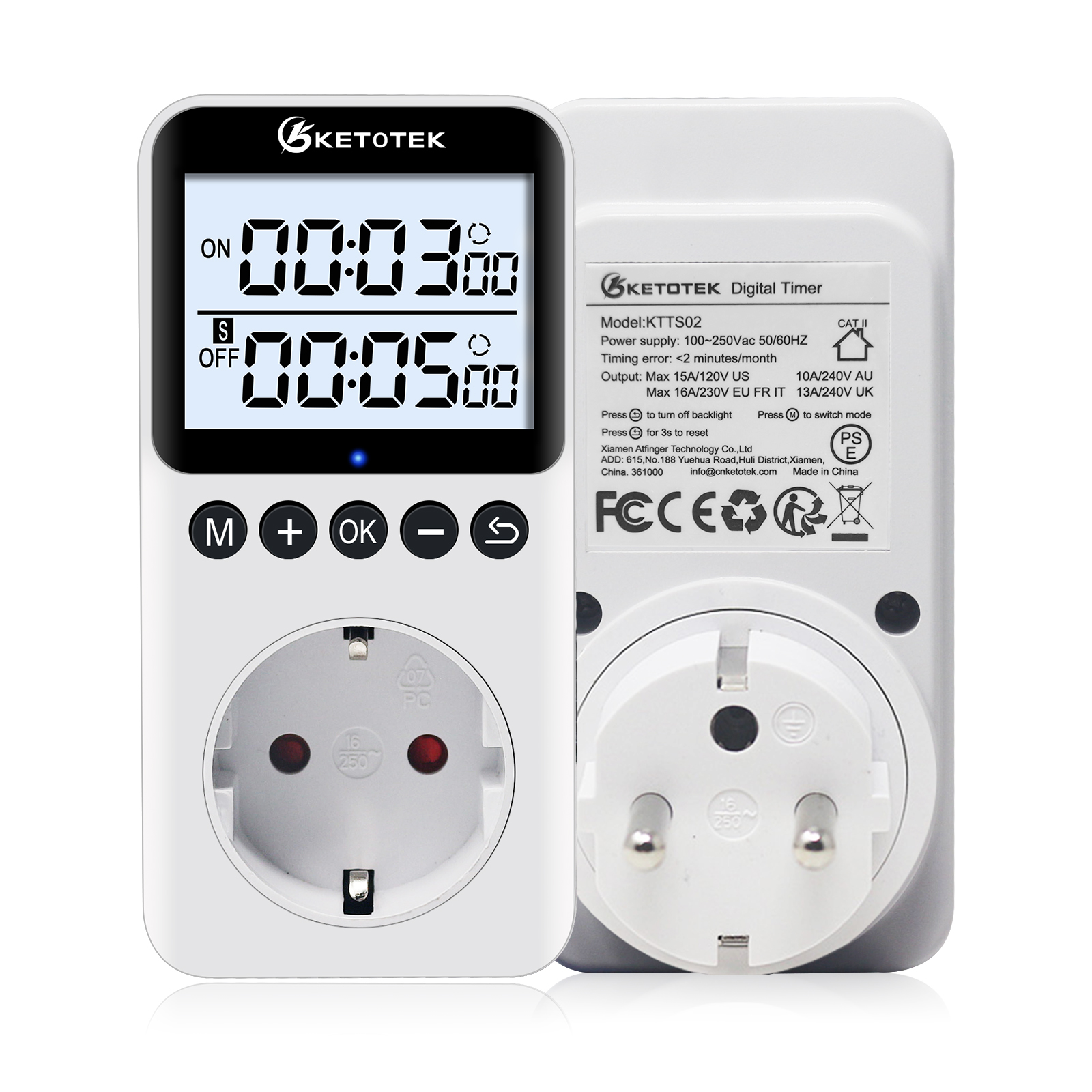 Digital Timer Switch Socket Kitchen Timer Outlet Programmable Timing Socket Control 220V EU US UK Plug With Backlight
