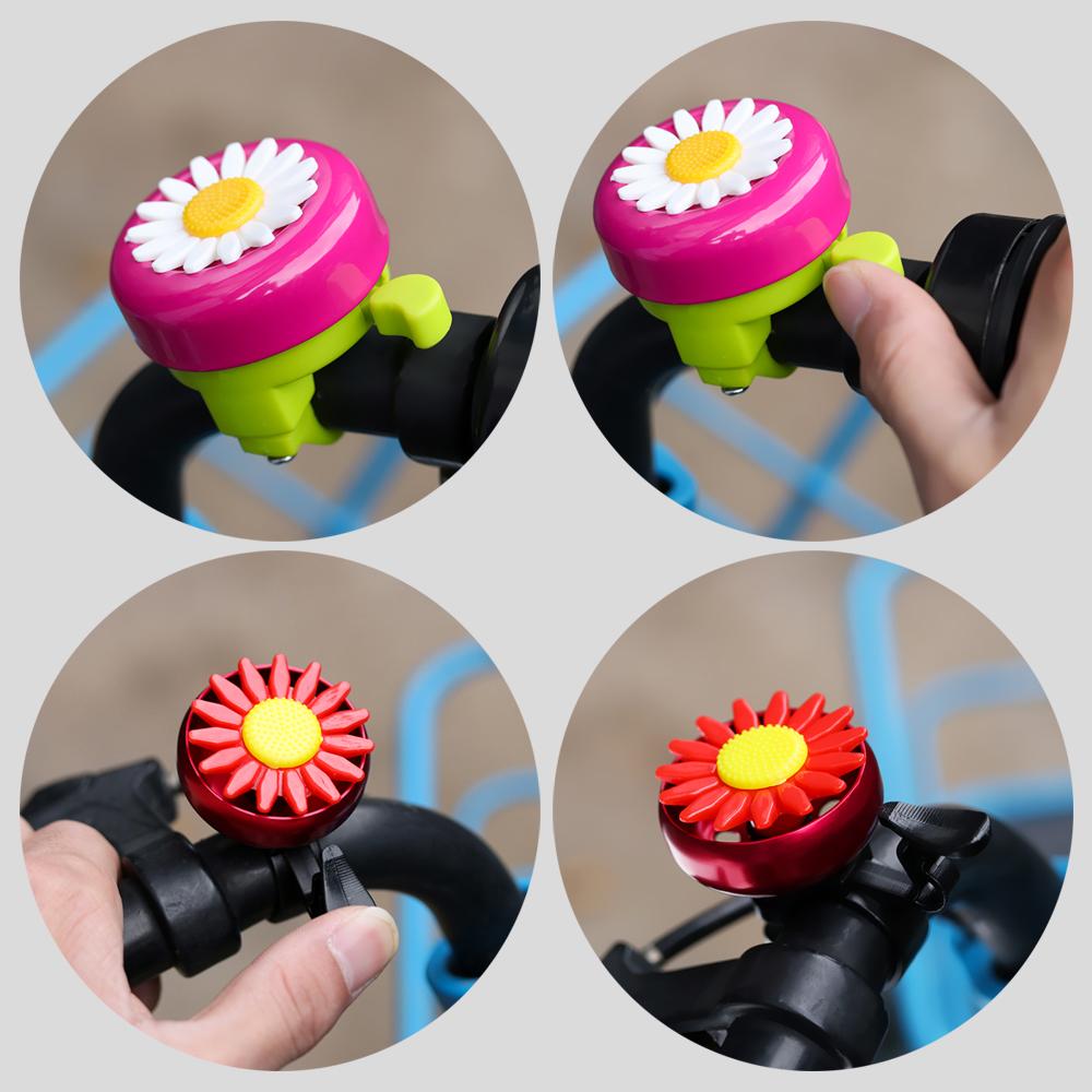 Kids Funny Bicycle Bell Horns Bike Daisy Flower Children Girls Cycling Ring Alarm for Handlebars Multi-color