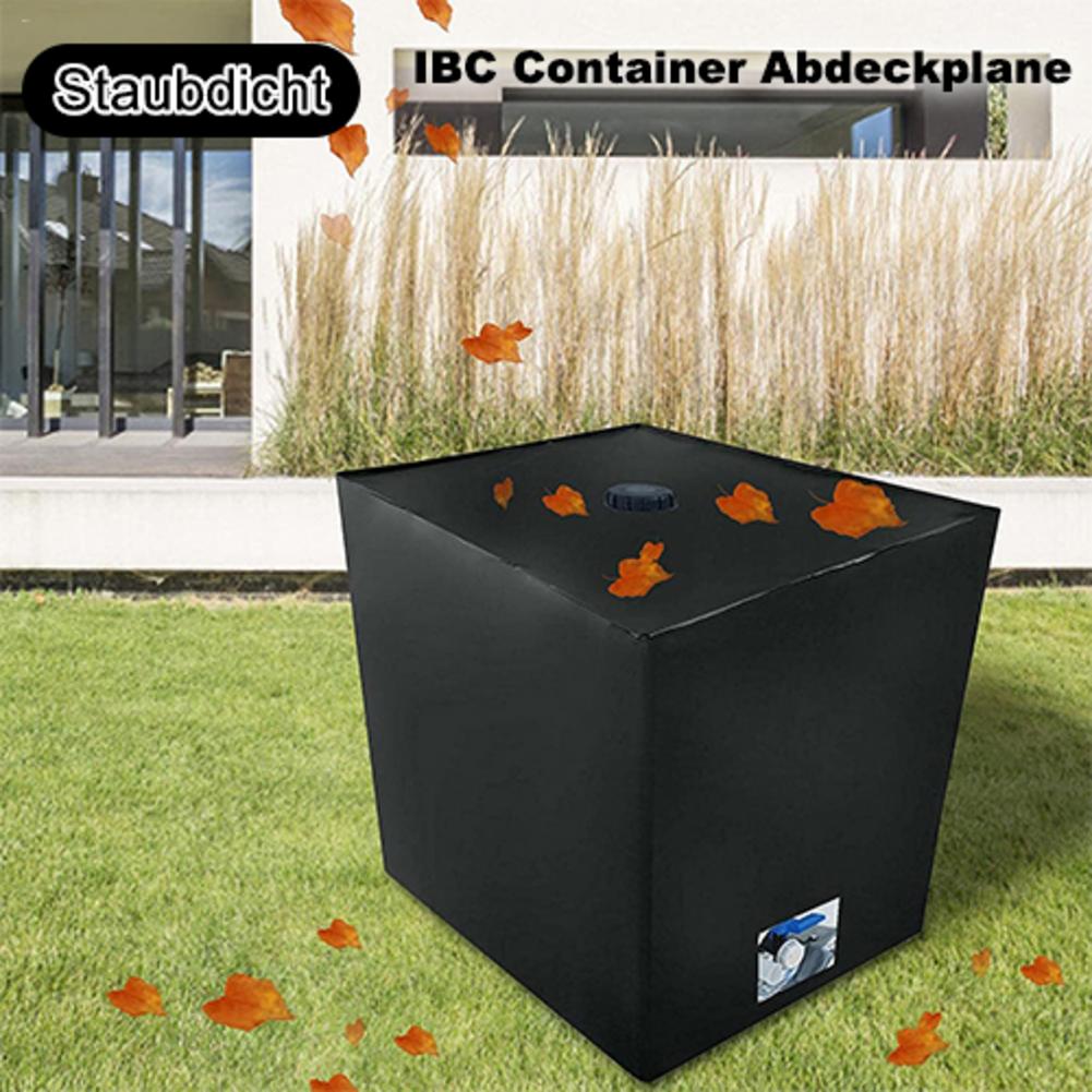 IBC Ton Bucket Dust Cover Ton Bucket Rain Cover Sunshade IBC Ton Bucket Accessories 1000L Ton Bucket Dustproof Cover: Black