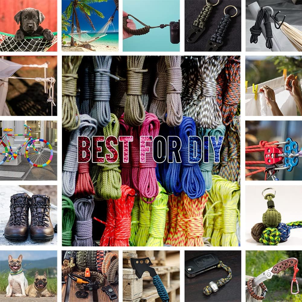 550 Paracord 10/20/31m 7 hebras 4mm cuerda de paracaídas accesorios de tienda para hacer cordón pulsera Collar de perro Idea