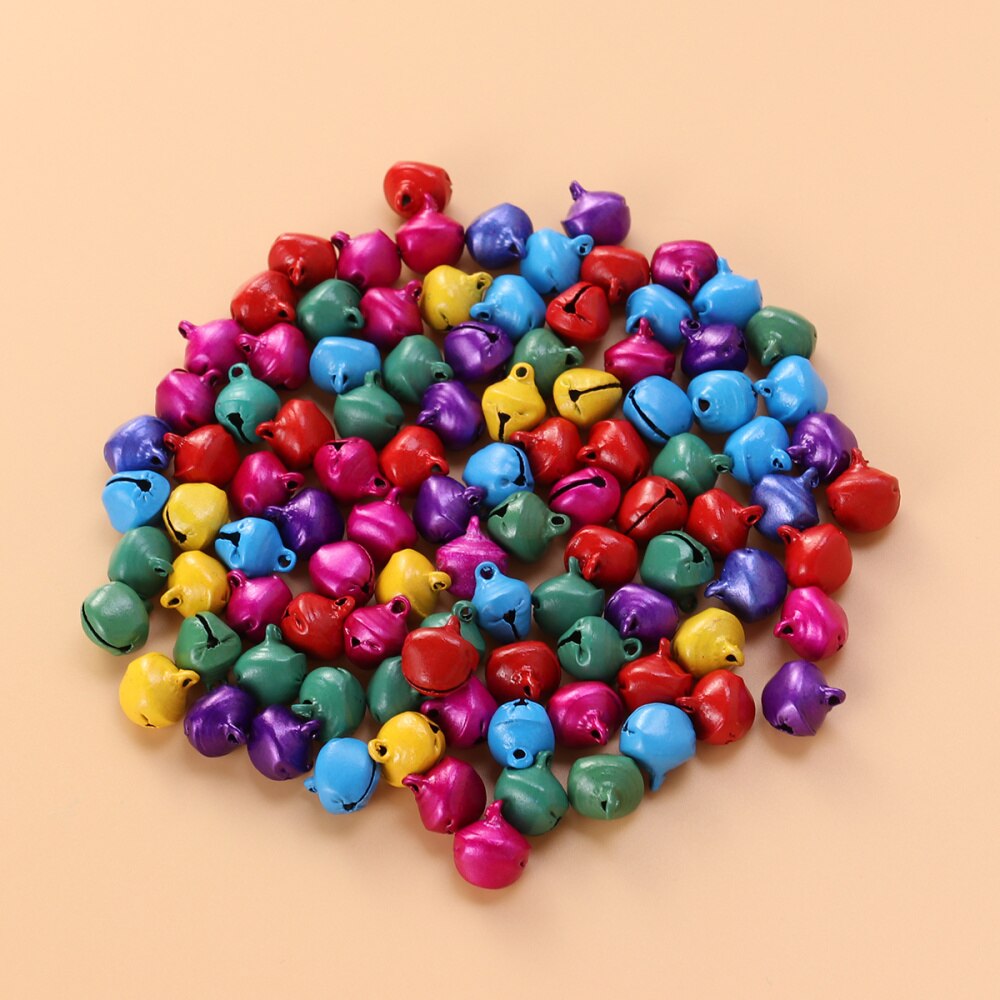 100Pcs Jingle Bells Kleine Decoratie Supply Speelgoed Voor Kerst Bruiloft Sieraden Xmas