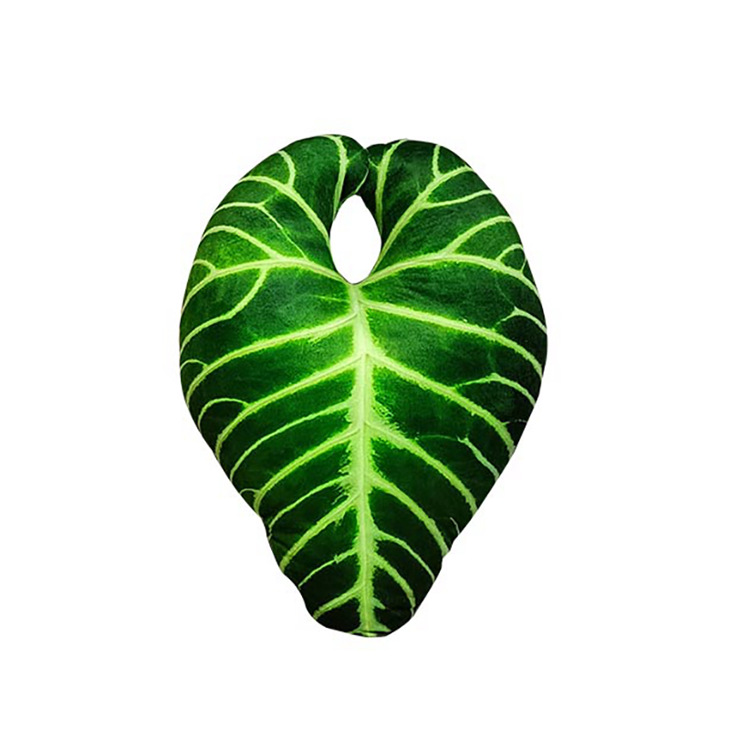 Grünes Blatt-Plüschkissen, simuliertes weiches Pflanzenkissen, Monstera-Ahorn-Plüschtier, Peluche, Sofa, Stuhl, Bett, Dekoration,