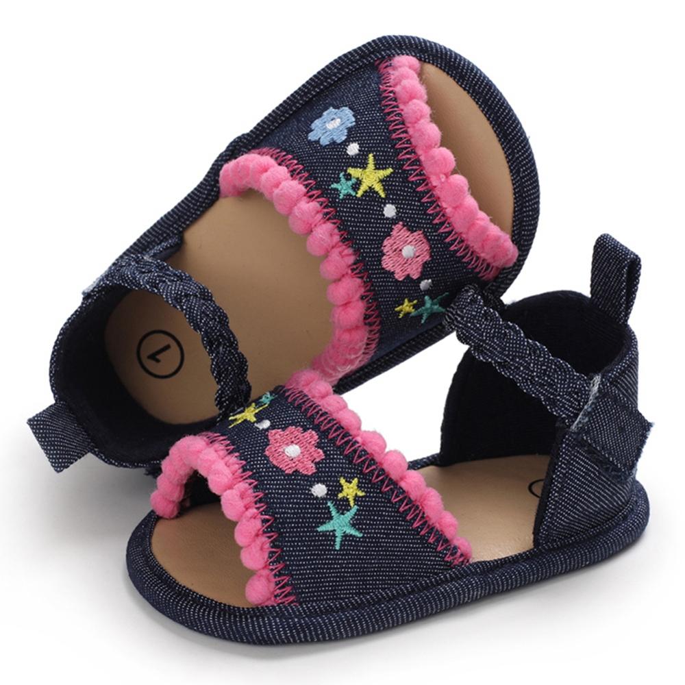 Sommer Baby Mädchen Blumen Druck Anti-Slip Atmungs Sandalen: DL / M 2