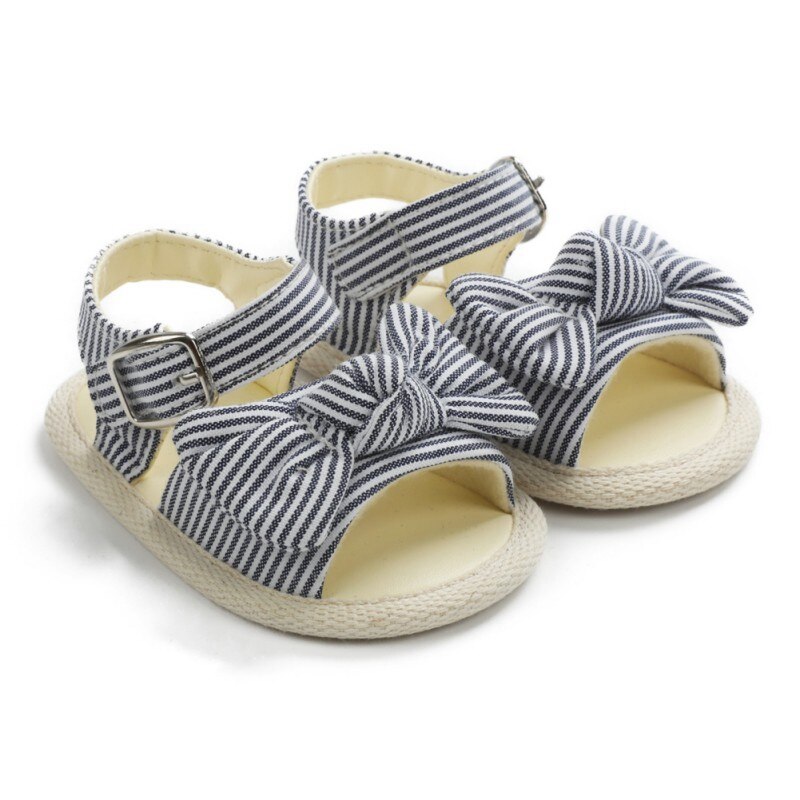 Baby Girl Sandals Summer Soft Sole Shoes Bowknot Sandals Toddler Infant Prewalkers Baby Sandals1: Beige / 7-12 Months