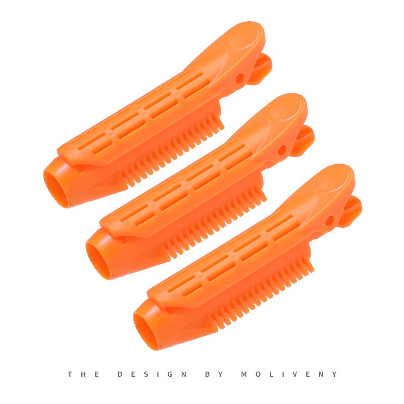 Dinorag 3/Pcs Hair Curler Clips Klemmen Wortels Perm Staven Styling Rollers Pluizig Haar Tools Draagbare Magic Curling Haar voor Vrouwen: Orange