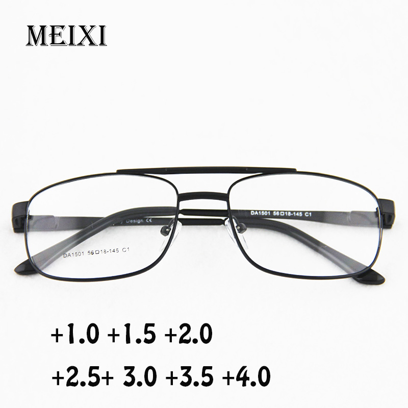 Stor innfatning harpiks linser lesebriller kvinner menn unisex briller hyperopia briller +1.0 1.5 2 2.5 3 3.5 4
