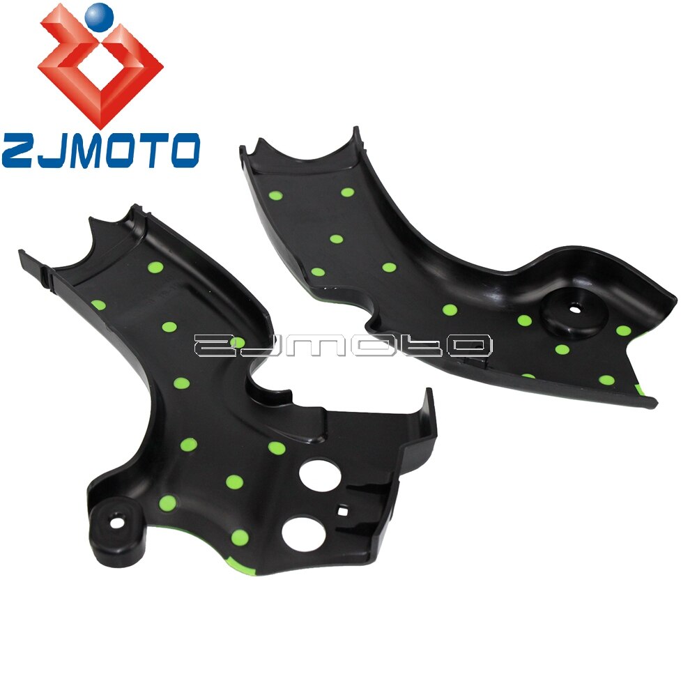 Zielona osłona ramy bocznej na zamówienie dla Kawasaki KX250 2019 KXF250 KX250F 2015-2017 2018 plastikowa osłona ramy ABS