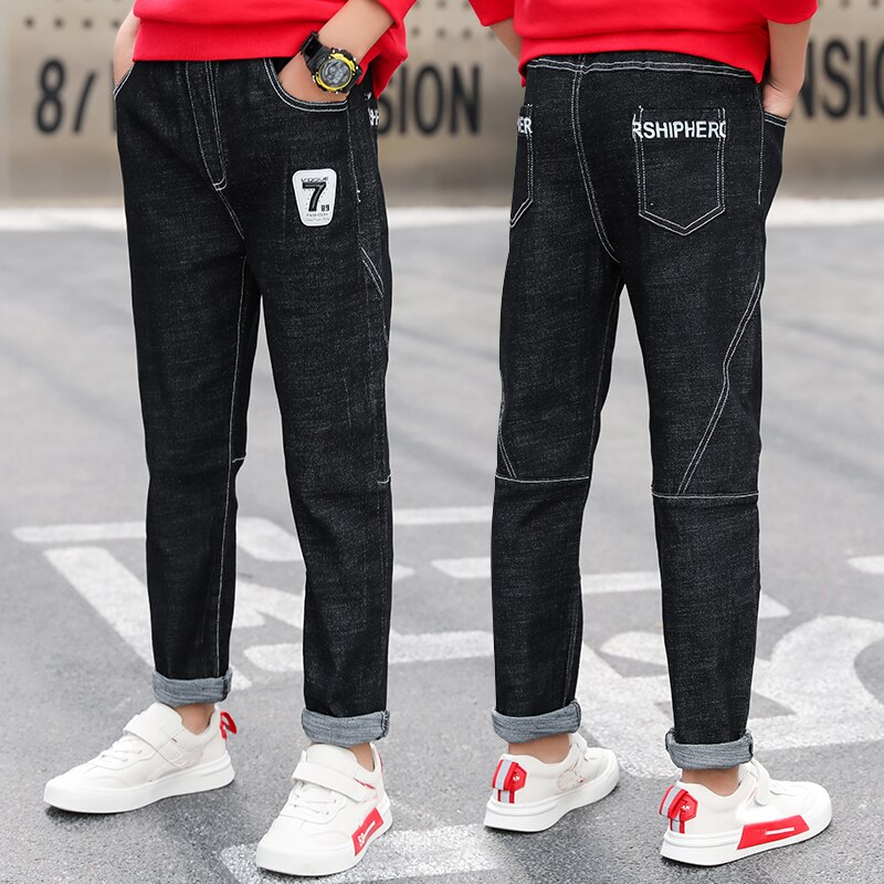 IENENS-pantalones vaqueros clásicos para niños, ropa de mezclilla para bebés, pantalones con lazo, 4, 5, 6, 7, 8, 9, 10 y 11 años