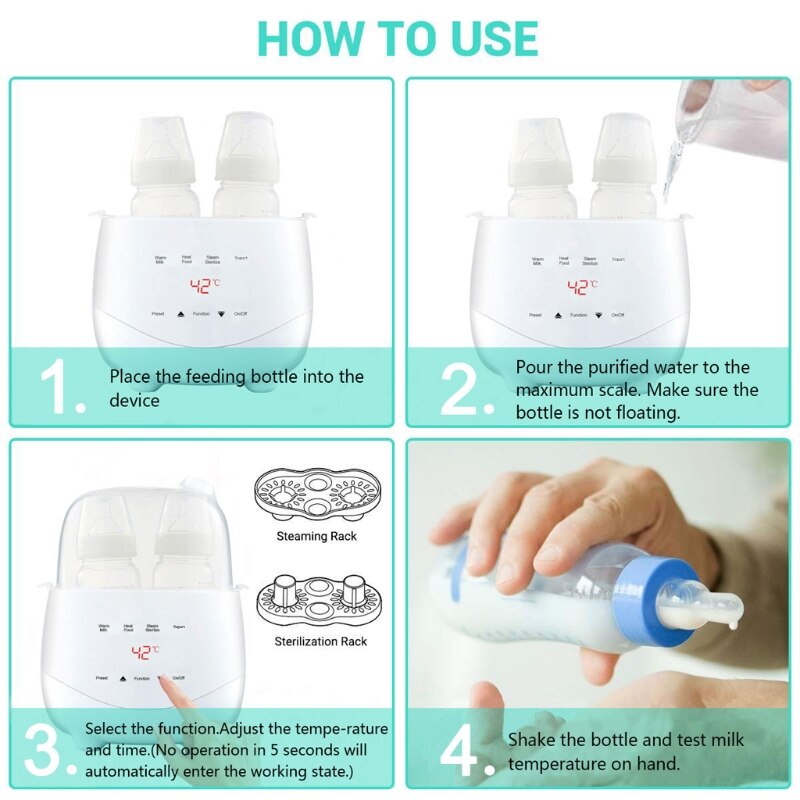 Smart Multi-function PP Milk Bottle Warmer Sterilizer Heater Automatic Intelligent Thermostat Baby Bottle Warmers