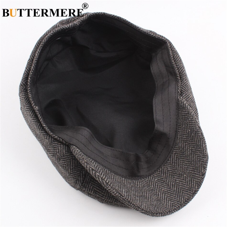 Buttermere krantenjongenspet gatsby, katoenen visgraatpet voor heren en dames, britse geruite baret, platte pet, verstelbare britse casual chauffeurspet