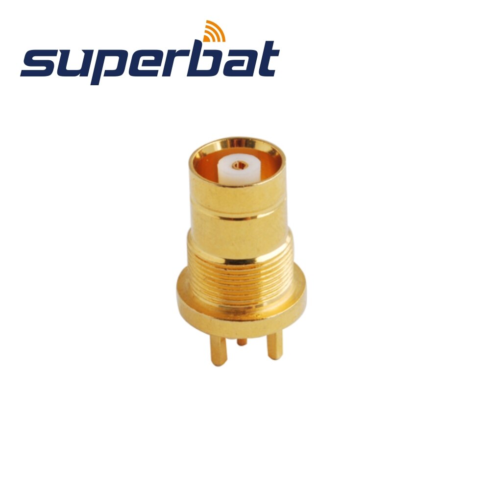 Superbat 75 Ohm 1.6/5.6(L9) thru hole Female Straight Vertical PCB Mount RF Coaxial Connector