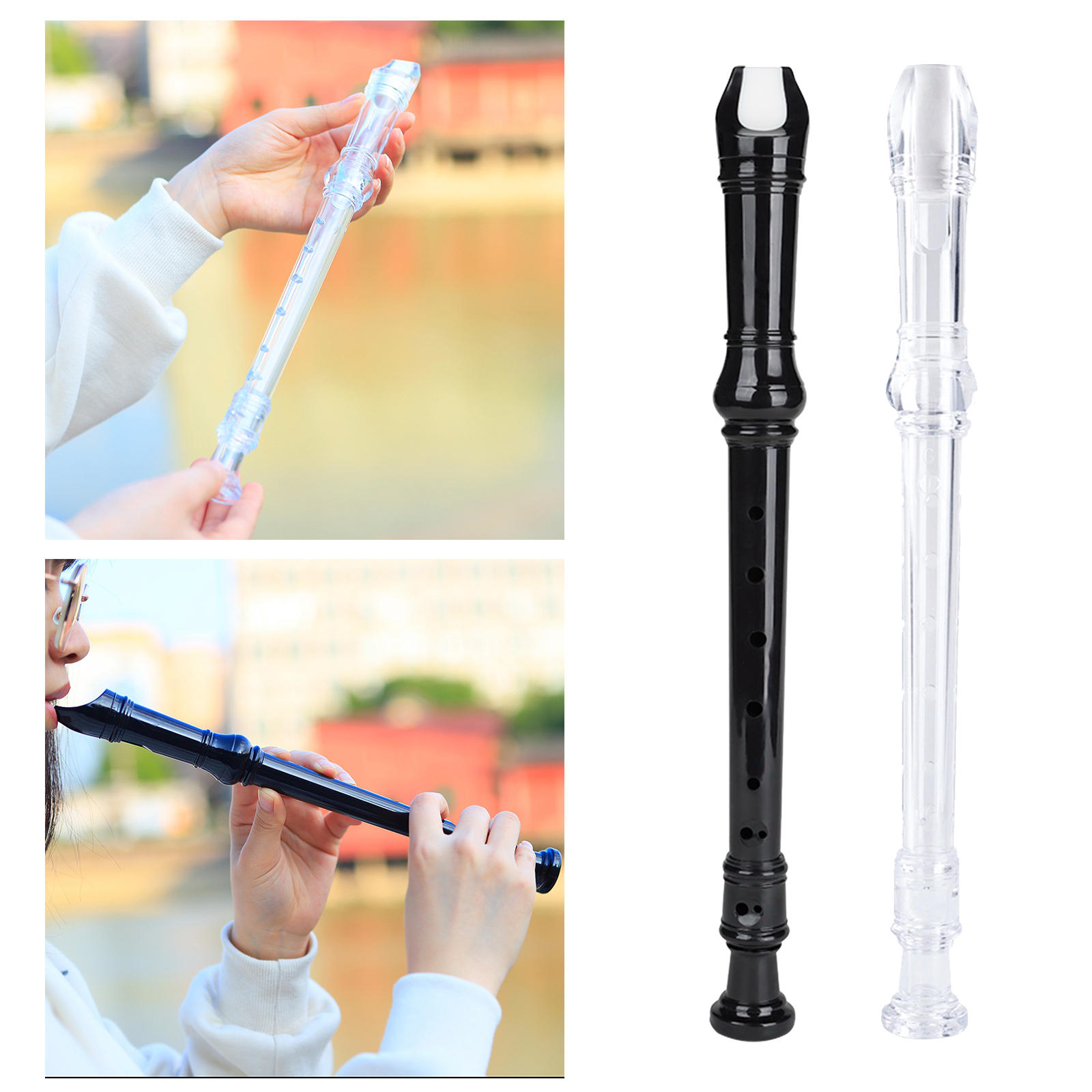 ABS 8-hole German Style Soprano Recorder Key of G Descant Music Instrument with