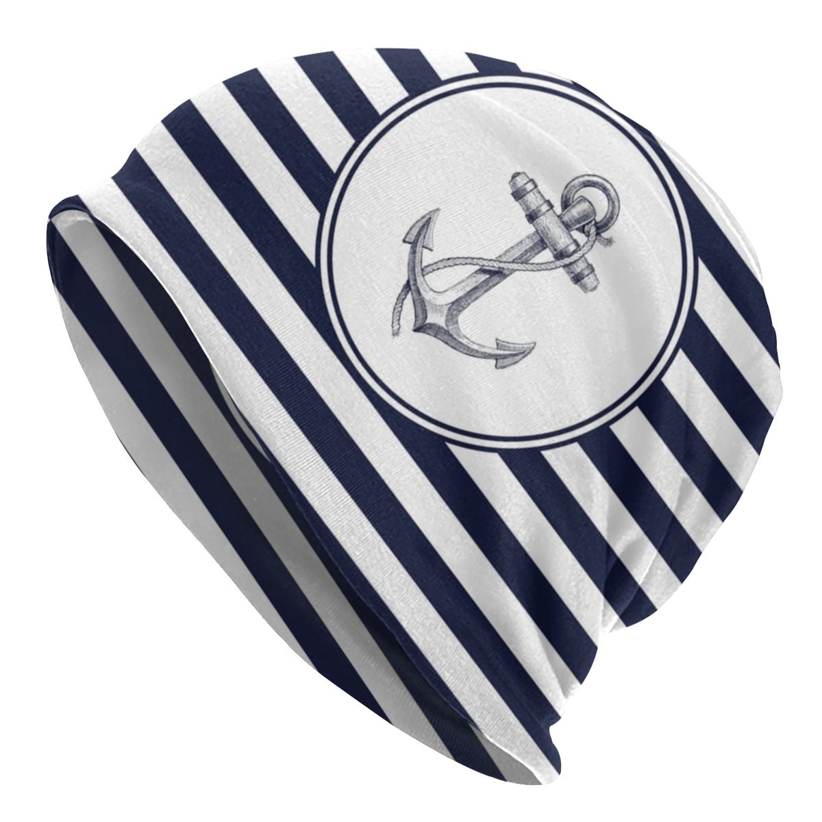 Sombreros náuticos de ancla para hombre y mujer, gorros Unisex de punto, cálidos, para exteriores, color blanco, azul marino, para invierno: 8