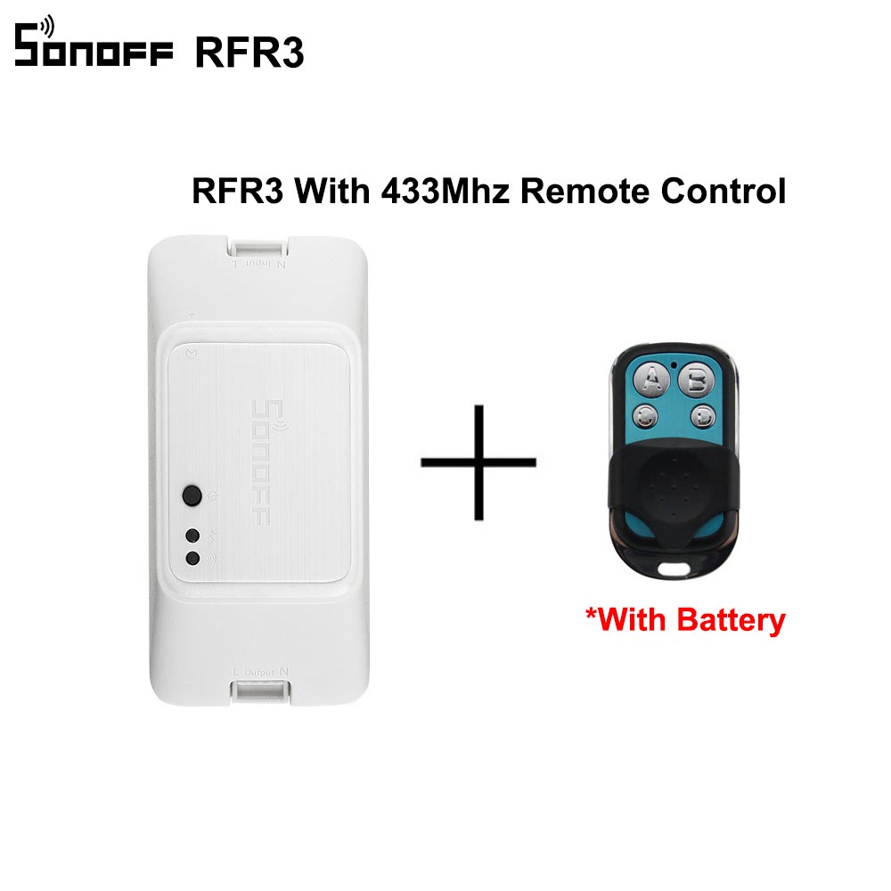 Sonoff Rf R3 Wifi Diy Wifi Smart Switch Module Tijdschakelaar Draadloze Lichtschakelaar 433Mhz Rf App Afstandsbediening smart Home: RFR3 with 433RC