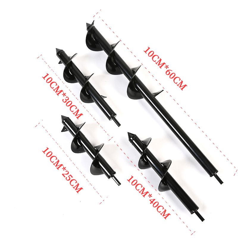 Carbon Steel Garden Auger Drill Bit Garden Auger Spiral Drill Bit Planter Bulb Planting Auger Drill for 3/8 Inch Hex Drive Drill