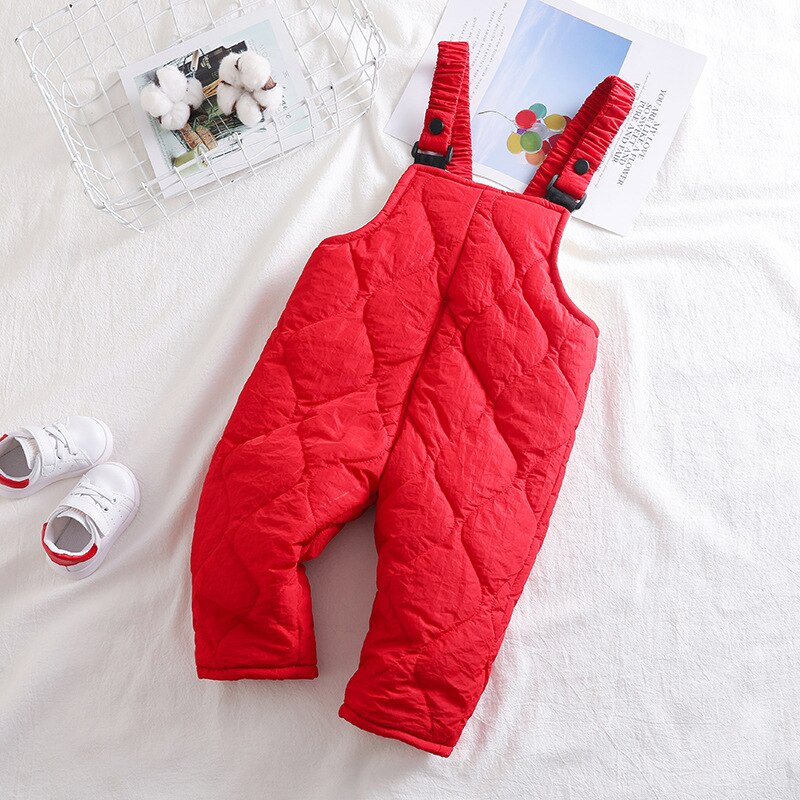 CITRUS-ropa de invierno para niños y niñas, pantalones con tirantes de color sólido, cálido