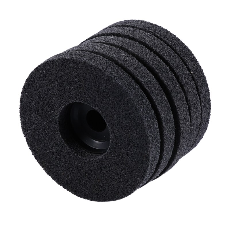 Disque de polissage en Fiber de Nylon, 4 pouces, 5 pièces, Non tissé, disque à lamelles abrasifs, pour métal, céramique, marbre, bois, arc