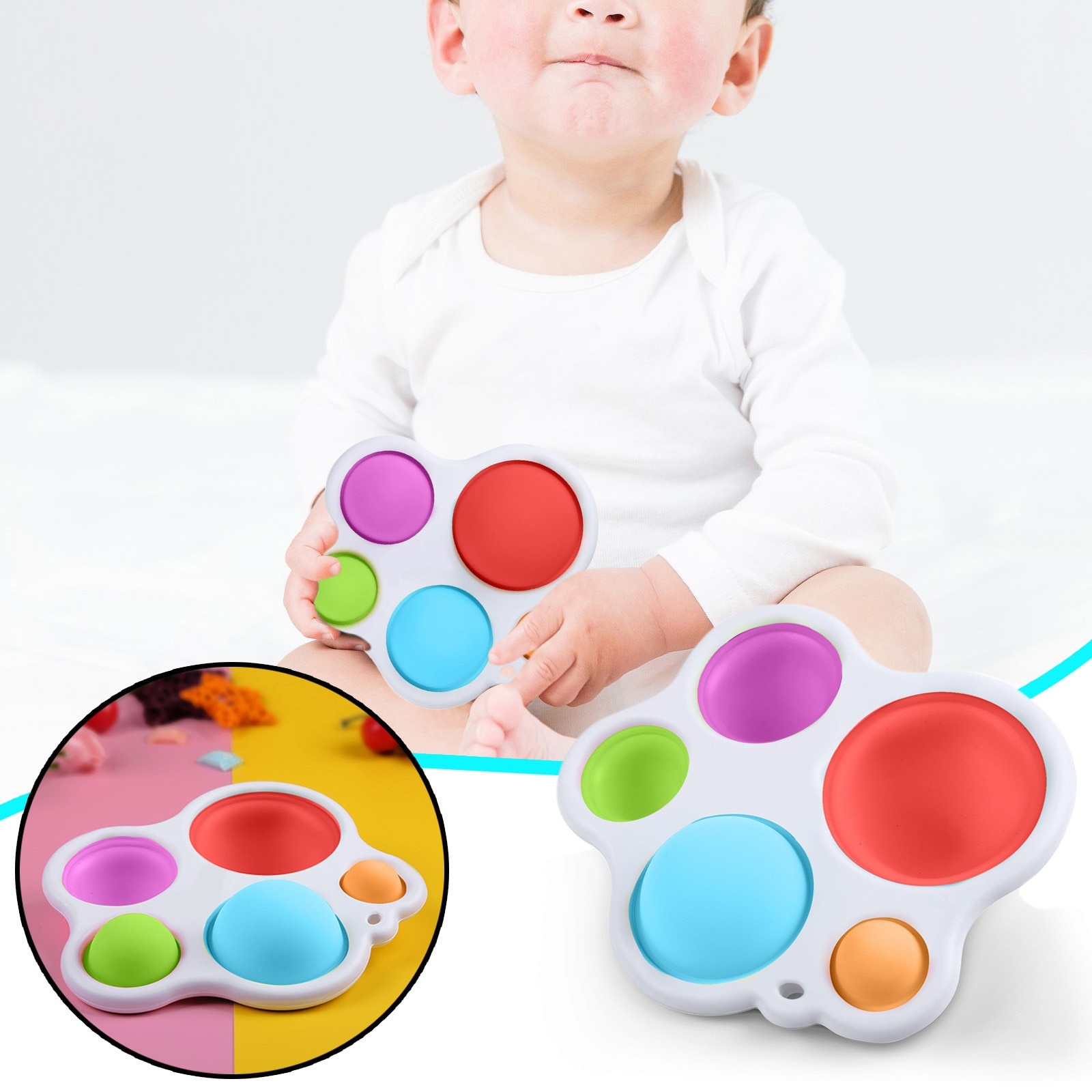 Juguetes con hoyuelos simples para bebés, juguete educativo para edades tempranas, tablero de concentración, hoyuelos para niños y adultos, juguetes para aliviar el estrés, juguete especial