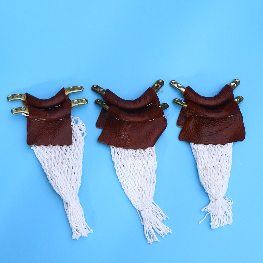 6Pcs Biljart Zakken Leather Pool Snookertafel Vervanging Netten Zakken Kit: Default Title