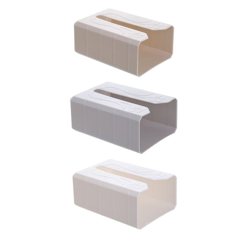 Tissue Dozen Zelfklevende Tissue Box Servet Houder Wandmontage Vuilniszak Dispenser Rack Plastic Opslag Houder Thuis
