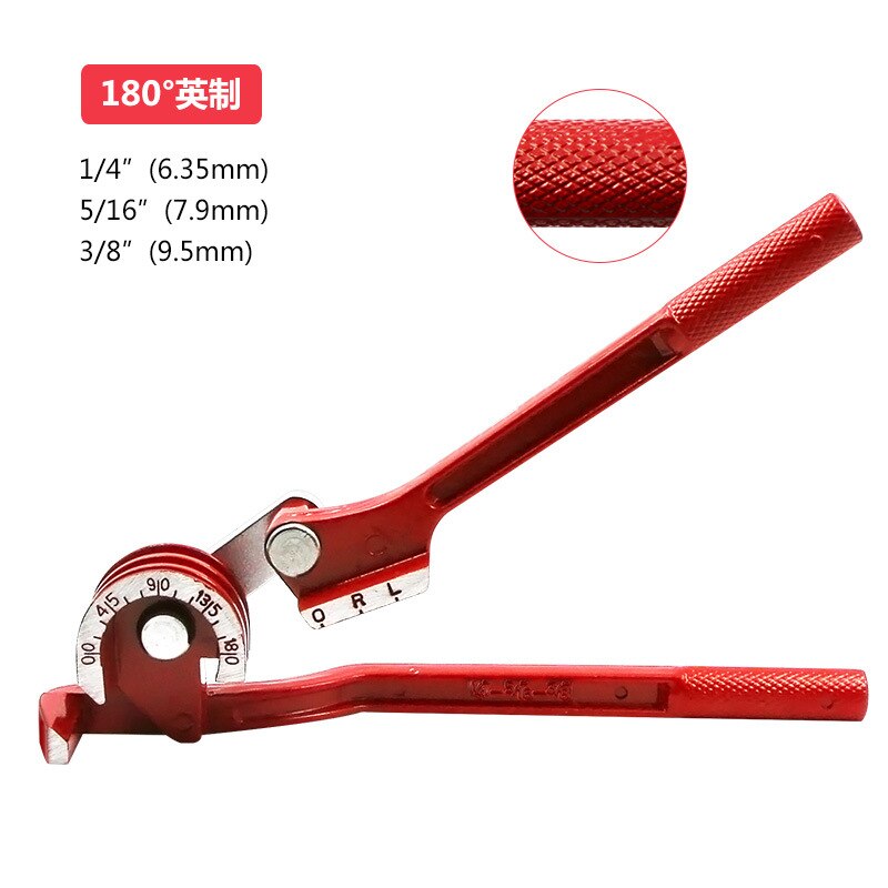 3 in 1 Copper Pipe Bender Hand Tool Bending Machine Manual Tube Bender for Brake Tubes 6mm 8mm 10mm 90/180 Degree Curving Pliers: 180 Degree British