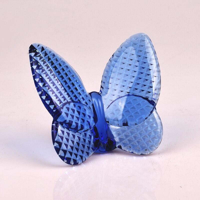 Colored Glaze Crystal Butterfly Ornaments Home Decoration Crafts Party: C